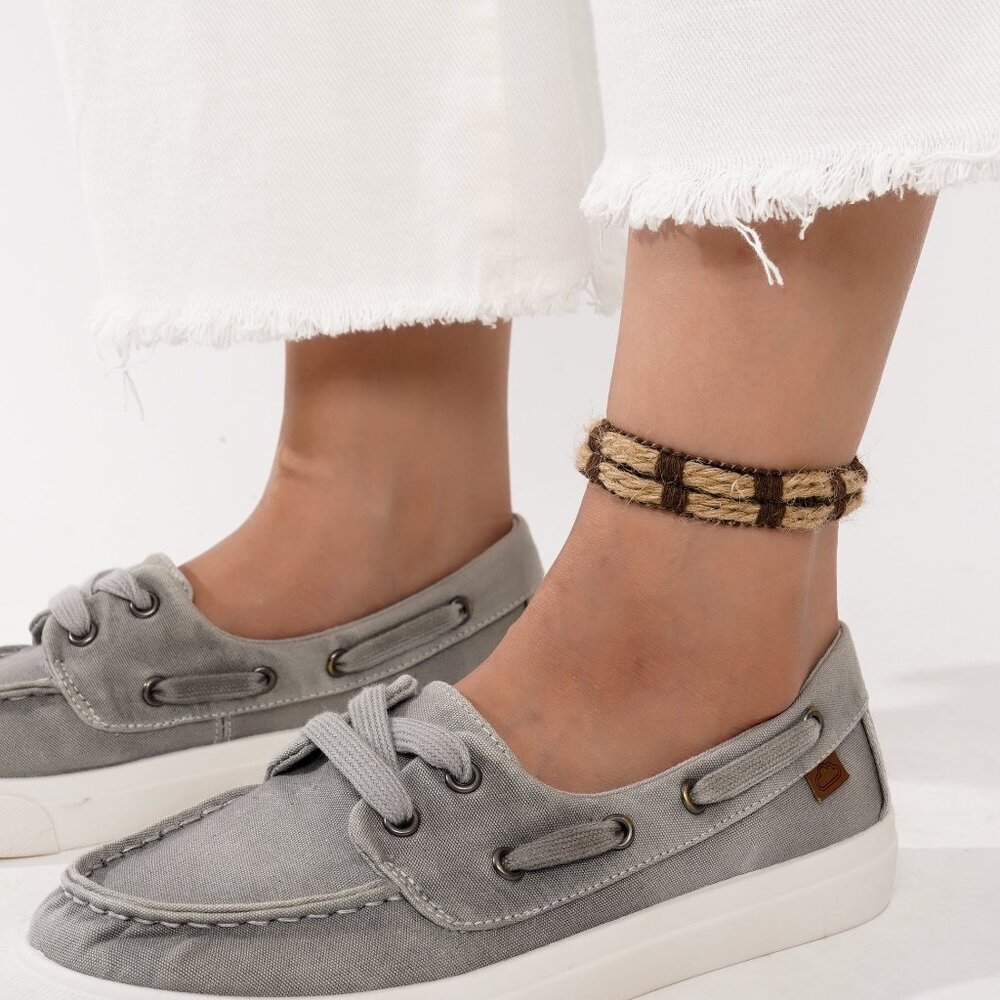 Project Cloud Seasalt Gray Memory Foam Canvas Boat Shoes Sneakers Women's 8 - Picture 2 of 8